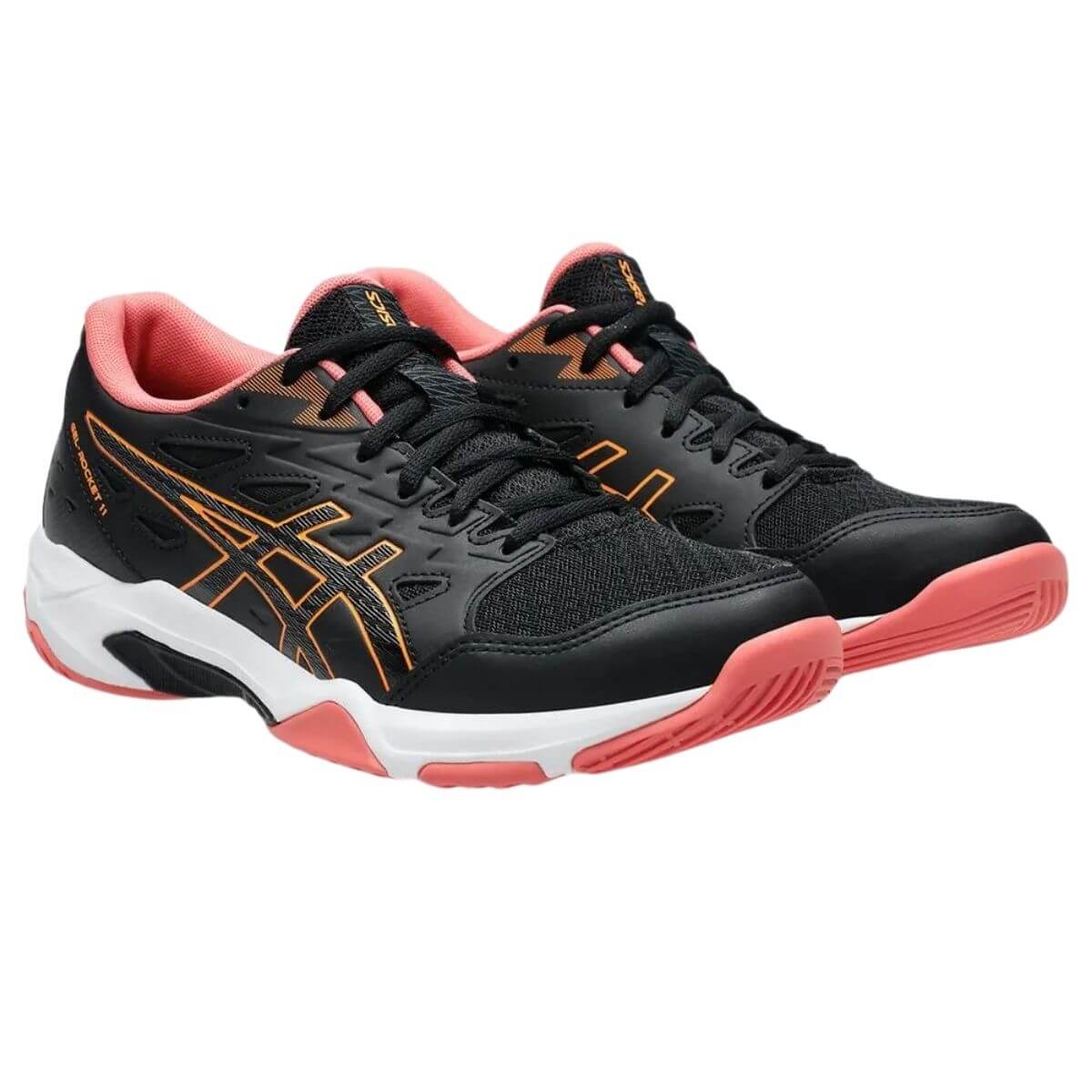 Zapatilla Asics Voleibol Mujer Gel Rocket 11 Black Orange Pop - Sur SportsZapatillas