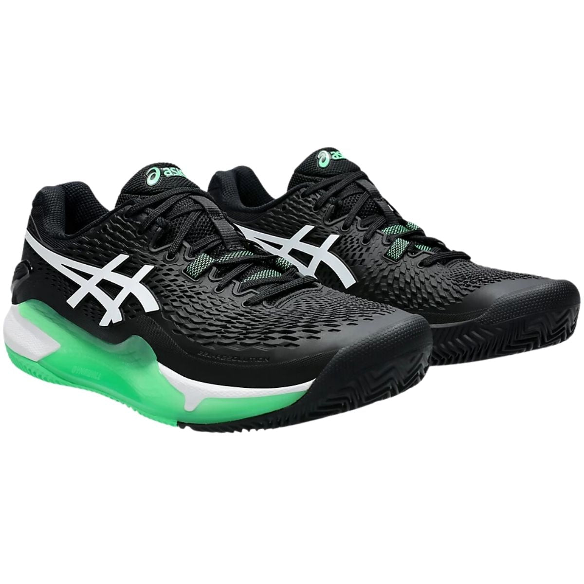 Zapatilla Hombre Asics Gel Resolution 9 Clay Black New Leaf - Sur SportsZapatillas