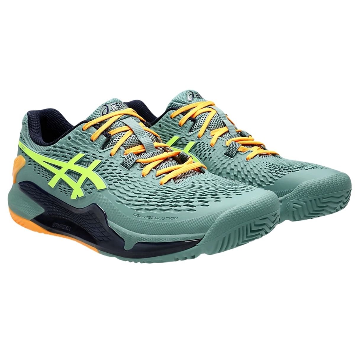 Zapatilla Hombre Asics Gel Resolution 9 Padel Celadon Safety Yellow - Sur SportsZapatillas