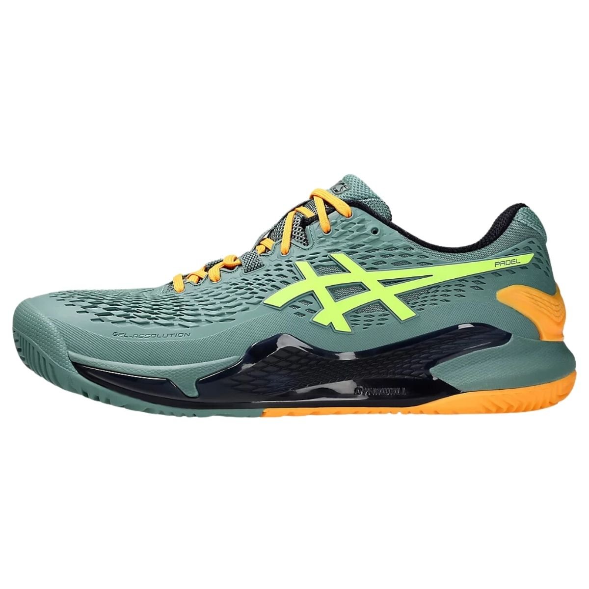 Zapatilla Hombre Asics Gel Resolution 9 Padel Celadon Safety Yellow - Sur SportsZapatillas