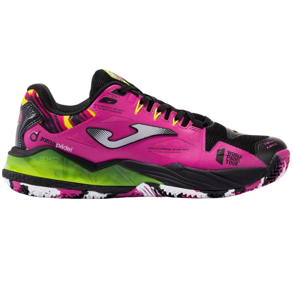 Zapatilla Joma Spin Lady 2301 Black Fuchsia - Sur SportsZapatillas