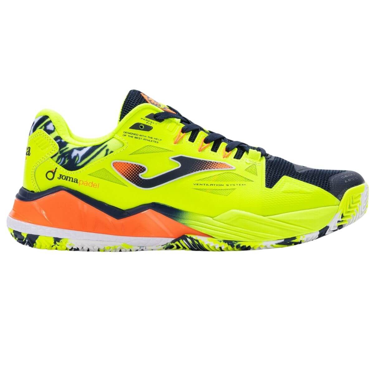 Zapatilla Joma Spin Men 2403 Azul marino, Limon flúor - Sur SportsZapatillas