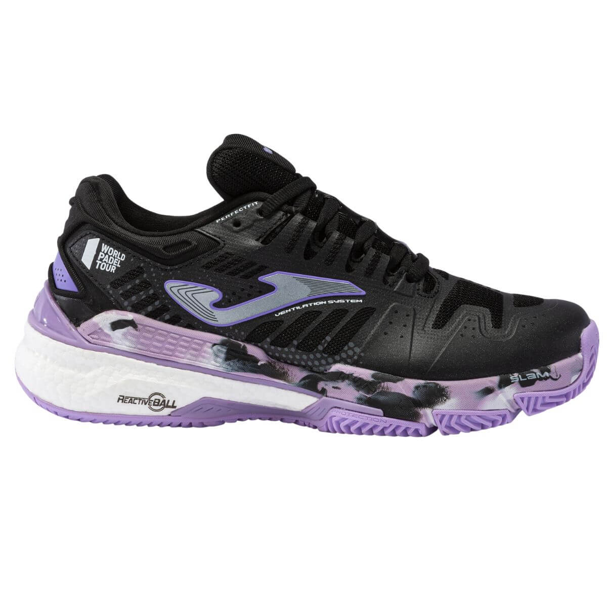 Zapatilla Joma T.Slam Lady 2301 Negro Purpura - Sur SportsZapatillas