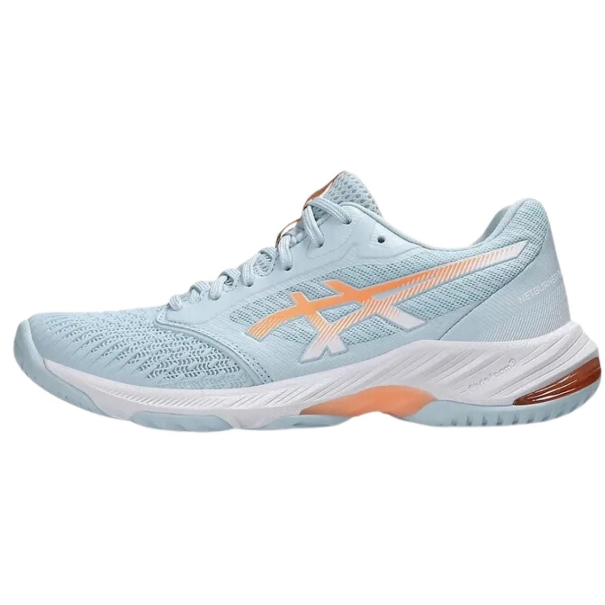 Zapatilla Voleibol Asics Mujer Netburner Ballistic FF 3 Cool Grey Bright Sunstone - Sur SportsZapatillas