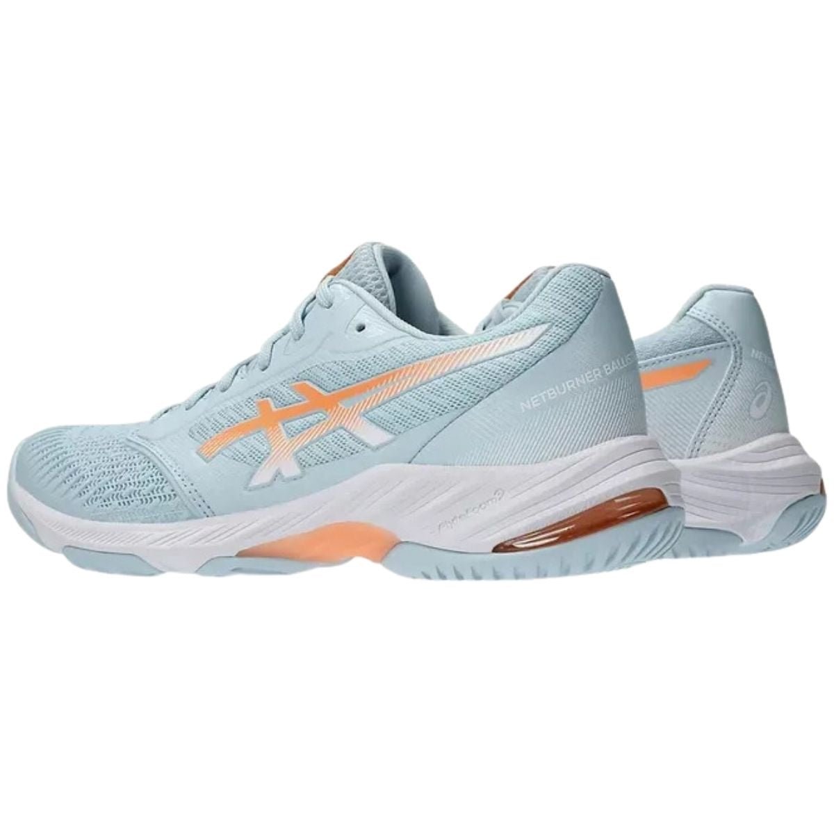 Zapatilla Voleibol Asics Mujer Netburner Ballistic FF 3 Cool Grey Bright Sunstone - Sur SportsZapatillas
